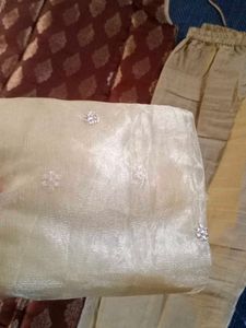 Elegant Brown &amp; Gold Salwar Suit