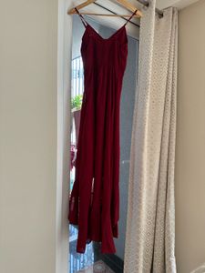 Maroon Flowy Dress
