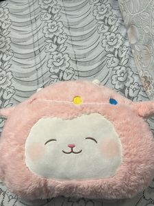 Cute Pink Plush Pillow