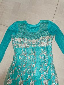 ✨ Turquoise Elegance Anarkali Dress ✨