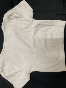 Ripped White Crop Top(IMPORTED)