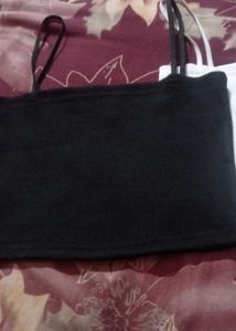 Style Can Pake Of 2 Black And White Crop Cami Than