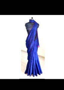 Royal Blue saree an pink blouse