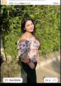 Floral Print One Sleeves Top New No Coin