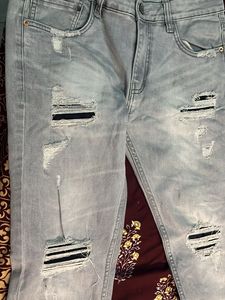 Distressed Light Wash Jeans Only One Use