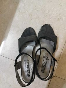 Black Block Heel Sandals