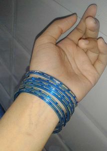 Blue Glass Bangles