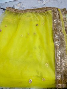 Yellow Sharara. For Halfi Occasion