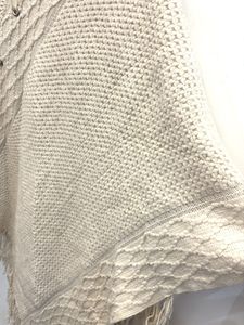 Stylish Crochet Poncho with Fringe