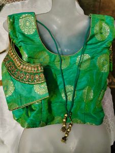 Teal &amp; Gold Indian Lehenga Choli Set