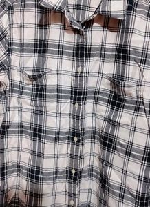 Black &amp; White Check Print Shirt For 42 Bust