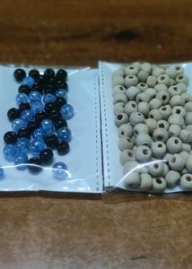 New Trending Wooden Beads And Blue, Black. 155B