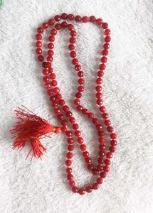 Diamond Cut Real Ruby Quartz Mala