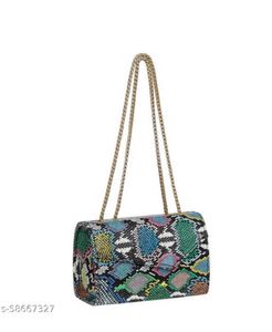 Snakeskin Chain Bag