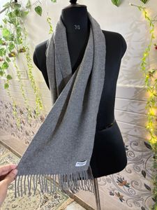 Authentic Classic YSL Grey Wool Scarf