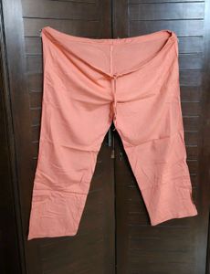 Women Peach Cotton Printed Kurta Set