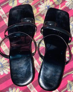 Minimalist Black Block Heel