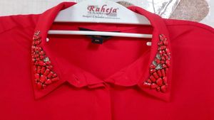 Beautiful red shirt with great design!Zink London