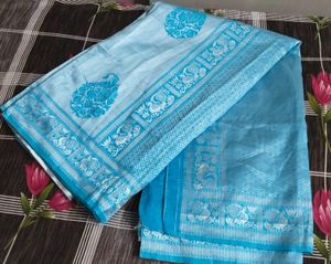 Best Sky Blue Saree.....