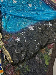 Brand New Saree With Attached Blouse And Peticoat