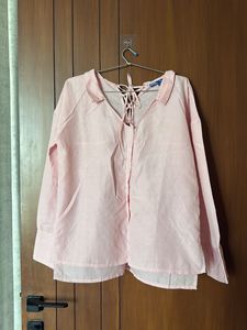 Stylish Pink And White Stripes Shirt