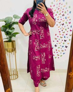 Elegant Purple Kurta Set