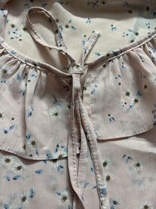 Floral Pink Ruffle Top
