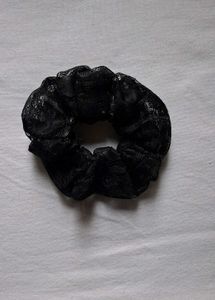 Black Mesh Scrunchie