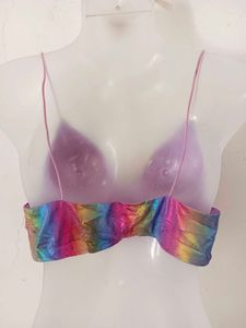 Iridescent Halter Crop Top