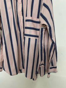 Striped Button-Down oversized women shirt