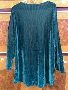 Emerald Green Velvet Long Sleeve Top