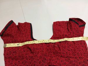 Red Patterned Blouse