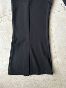 Black Flared Cropped Pants