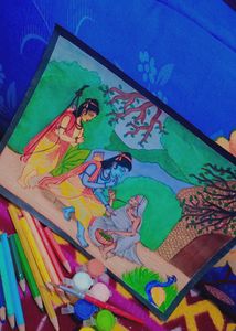 Lord Rama Lakshmana And Shabri Painting l Ram