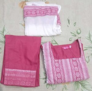 Pink Embroidered Tunic Dress