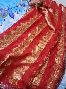 Red &amp; Gold Dupatta