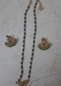 Green Golden Necklace Set