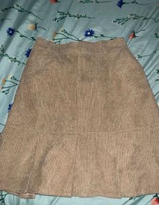 Corduroy Pleated Mini Skirt