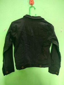 Denim Jacket &amp; Back Style Black Top(Combo)
