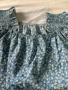 Savana Blue Ruffle Top