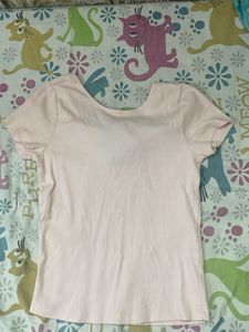 Pink Top With Back Bow