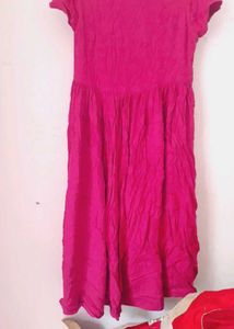 Magenta Frock Style Kurti