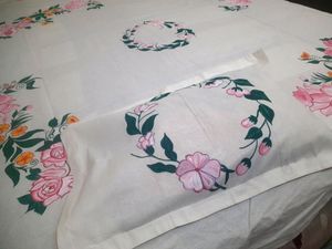 Hand Painted Bedsheet .