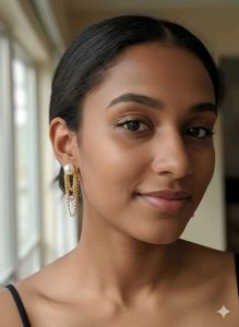 Pearl &amp; Chain Drop Earrings