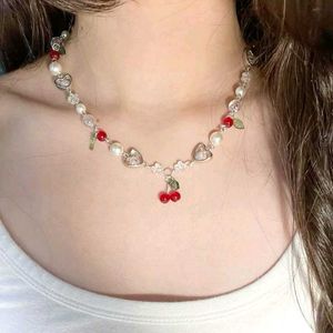Cute Cherry Pearl Necklace