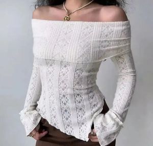 Newme White Lace Off Shoulder Top
