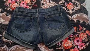 Mid Waist Denim Shorts
