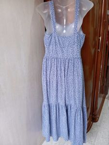 Cute Blue Dotted Dress