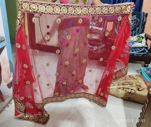 Bridal Lahenga Choli With Full Work Dupata In Gold
