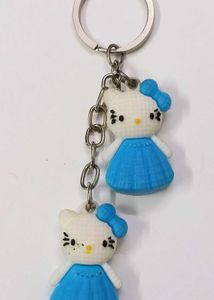 Blue Hello Kitty Keychain